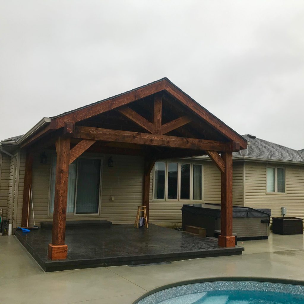 Pavilion attached to house as a covered porch