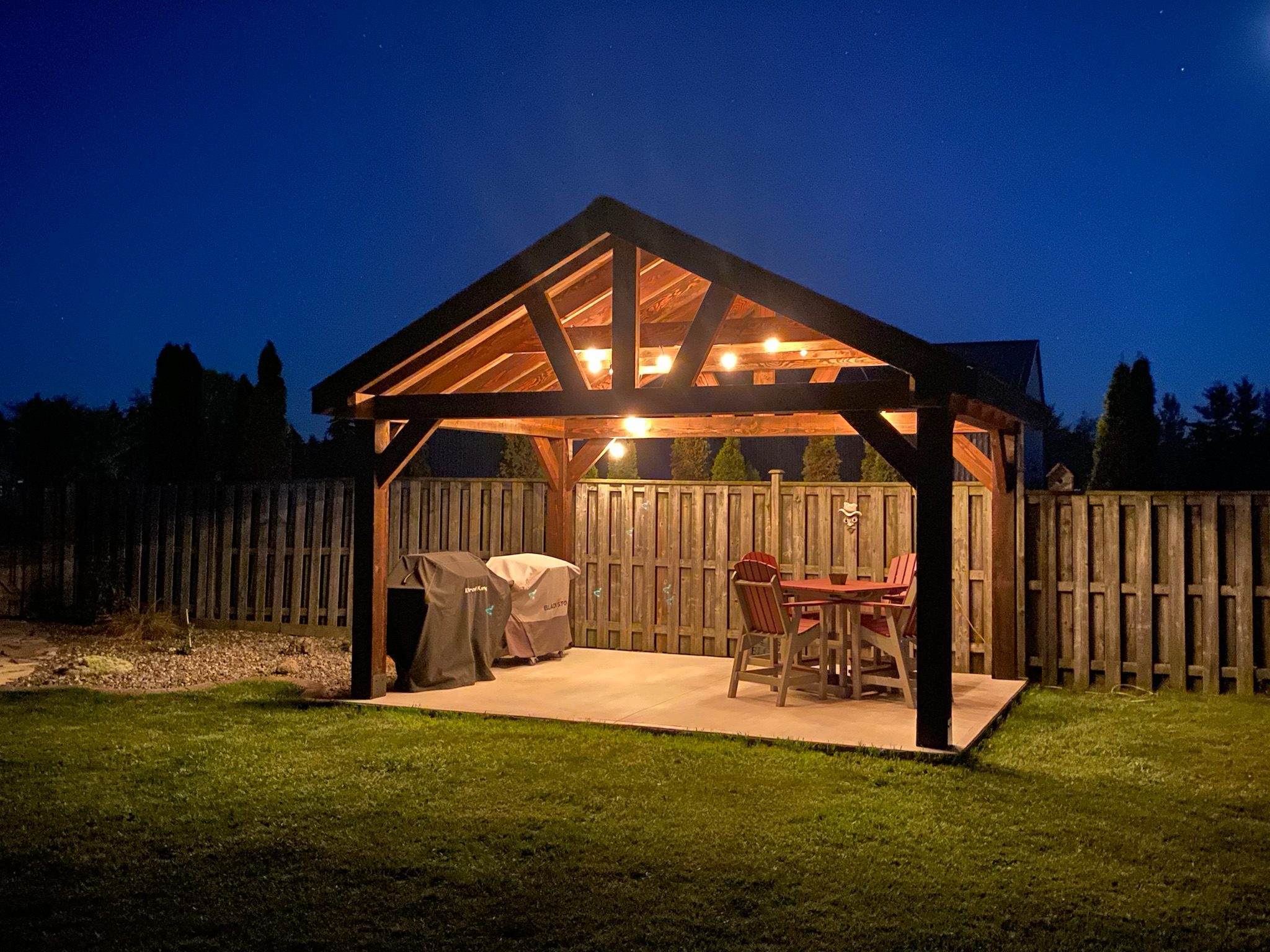 Custom back-yard pavilion