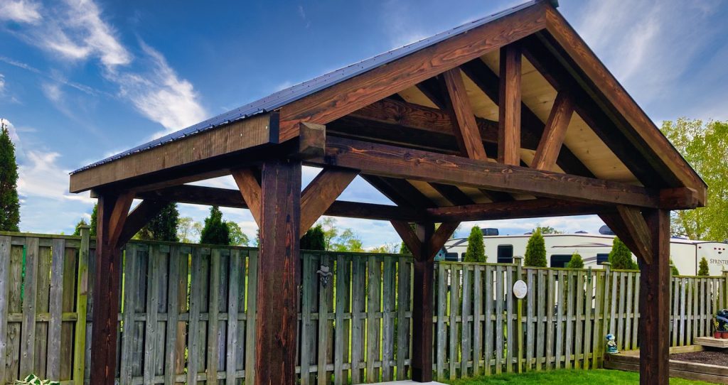 Timber frame pavilion